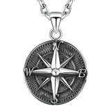 QDBAR Quality Fashionable Medal Necklace Pendant Pirate Ship Compass Personality Men\'s Necklace Pendant Hip Hop Jewelry Trend Jewelry