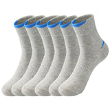QDBAR 6Pairs/lot Men's Long Socks Cotton Sweat-absorbent Deodorant Solid Color Sports Socks Casual Breathable Male Socks High Quality