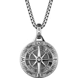 QDBAR Quality Fashionable Medal Necklace Pendant Pirate Ship Compass Personality Men\'s Necklace Pendant Hip Hop Jewelry Trend Jewelry