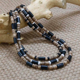 QDBAR 2024 Summer Beach Bohemia Surfer Necklace For Men Simple Geometric Tribal Ethnic Coconut Shell Beaded Necklace Men Jewelry