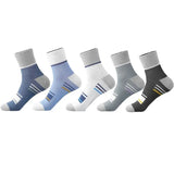 QDBAR Men's Pure Cotton Socks Spring Striped Casual Socks Men's Anti-odor Antibacterial Business Socks High Quality Sports Sock Meias