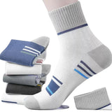 QDBAR Men's Pure Cotton Socks Spring Striped Casual Socks Men's Anti-odor Antibacterial Business Socks High Quality Sports Sock Meias