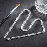 QDBAR Hot fine Width 6MM chain 925 Sterling Silver Necklaces for Women Men Charm fashion Jewelry wedding Party Holiday gift 50-60cm