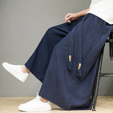 QDBAR Loose Casual Strappy Straight Trousers