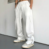 QDBAR Straight Fitted Zip-Up Pants