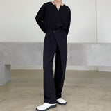 QDBAR Irregular Diagonal Drape Suit Pants