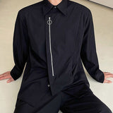 QDBAR Zip-up Long-sleeved Shirt