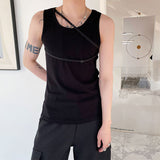 QDBAR Irregular Straps Slim Fit Sleeveless Tank Top