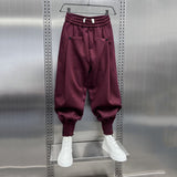 QDBAR Solid Color Loose Casual Harem Pants