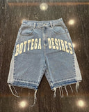 QDBAR New Retro Embroidered Washed Large Size Men Denim Shorts Gothic Harajuku Y2K Fashion Men and Women Punk Shorts