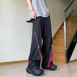 QDBAR 90s Streetwear Baggy Casual Y2K pants Retro Hip Hop Zipper cargo pants Sweatpants Men Women Harajuku Letter joggers women trousers Streetwear