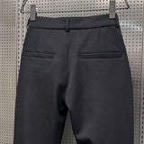 QDBAR High Waisted Black Casual Trousers