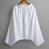 QDBAR Linen Cotton Retro Blouse Pants