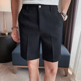 QDBAR Plaid Embossed Casual Shorts