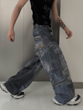 QDBAR washed wide-legged jeans na1269