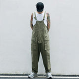 QDBAR Japanese Washed-Denim Bib Overalls