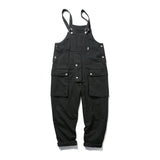 QDBAR Japanese Washed-Denim Bib Overalls