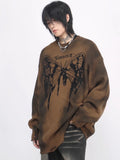 QDBAR 【Mz】broken Holes Sweater Na1474