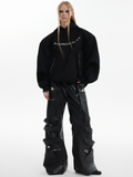 QDBAR 【Culture】Leather Loose Pants  Na1684