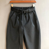 QDBAR Loose Big Crotch Casual Harem Pants