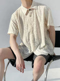 QDBAR [Hoho] Lace Fabric Short-Sleeved Shirt Na1343