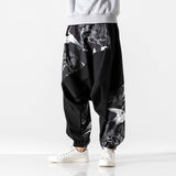 QDBAR Crane Linen Harem Pants