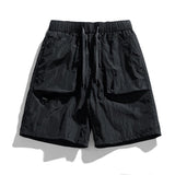 QDBAR Casual Solid Color Pocket Cargo Shorts