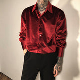 QDBAR Velvet Long Sleeve Shirt