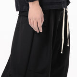 QDBAR Black Straight Button Slacks