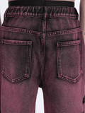 QDBAR Purple vintage washed jeans na1158