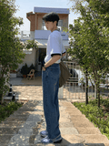 QDBAR Korean version of the ins straight jeans na1114