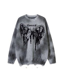 QDBAR 【Mz】broken Holes Sweater Na1474