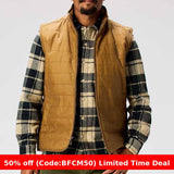 winter outfits men Autumn and Winter Solid Color Plaid Men's Vest Warm Zipper Rib Clothing Lightweight Cotton-Padded Jacket Men