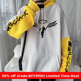 winter outfits men Tokyo Avengers Anime Color Matching Stitching Sweater Autumn and Winter Casual Coat Hoodie Anime