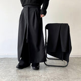 QDBAR Irregular Layered Wide Leg Culottes