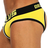 QDBAR  Brand Men Underwear open back  DOUBLE PIPING BOTTOMLESS BRIEF Cotton Men Brief Backless Buttocks cuecas  Jocks