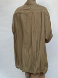 QDBAR Vintage Pleated Long-sleeved Shirt