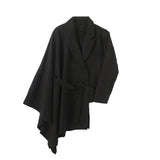 QDBAR Irregular Cloak Cape Suit Coat