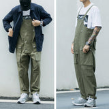 QDBAR Japanese Washed-Denim Bib Overalls