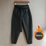 QDBAR Loose Big Crotch Casual Harem Pants