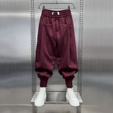 QDBAR Solid Color Loose Casual Harem Pants