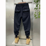 QDBAR Slim Fit Mid-waisted Casual Track Pants