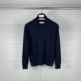 QDBAR TB Tom Autumn/Winter New Round Neck Wide Bar Sweater Men Women's Casual Fashionable Comfortable Long Sleeve Wool