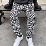 QDBAR Checkerboard Woolen Trousers