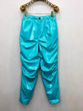 QDBAR Spring Colored Loose Shiny Reflective Patent Faux Leather Harem Pants Men Luxury Designer Y2K Clothes Trousers 2025