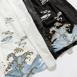 QDBAR Cotton and Linen Loose Embroidered Wide-leg Pants