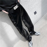 QDBAR Punk Shiny Faux Leather Slacks