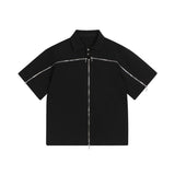 QDBAR Multi-Zip Polo Short Sleeve Top