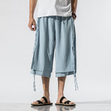 QDBAR Summer Loose Wide Leg Cropped Pants