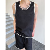 QDBAR Webbing Trim Tank and Shorts Two Piece Set